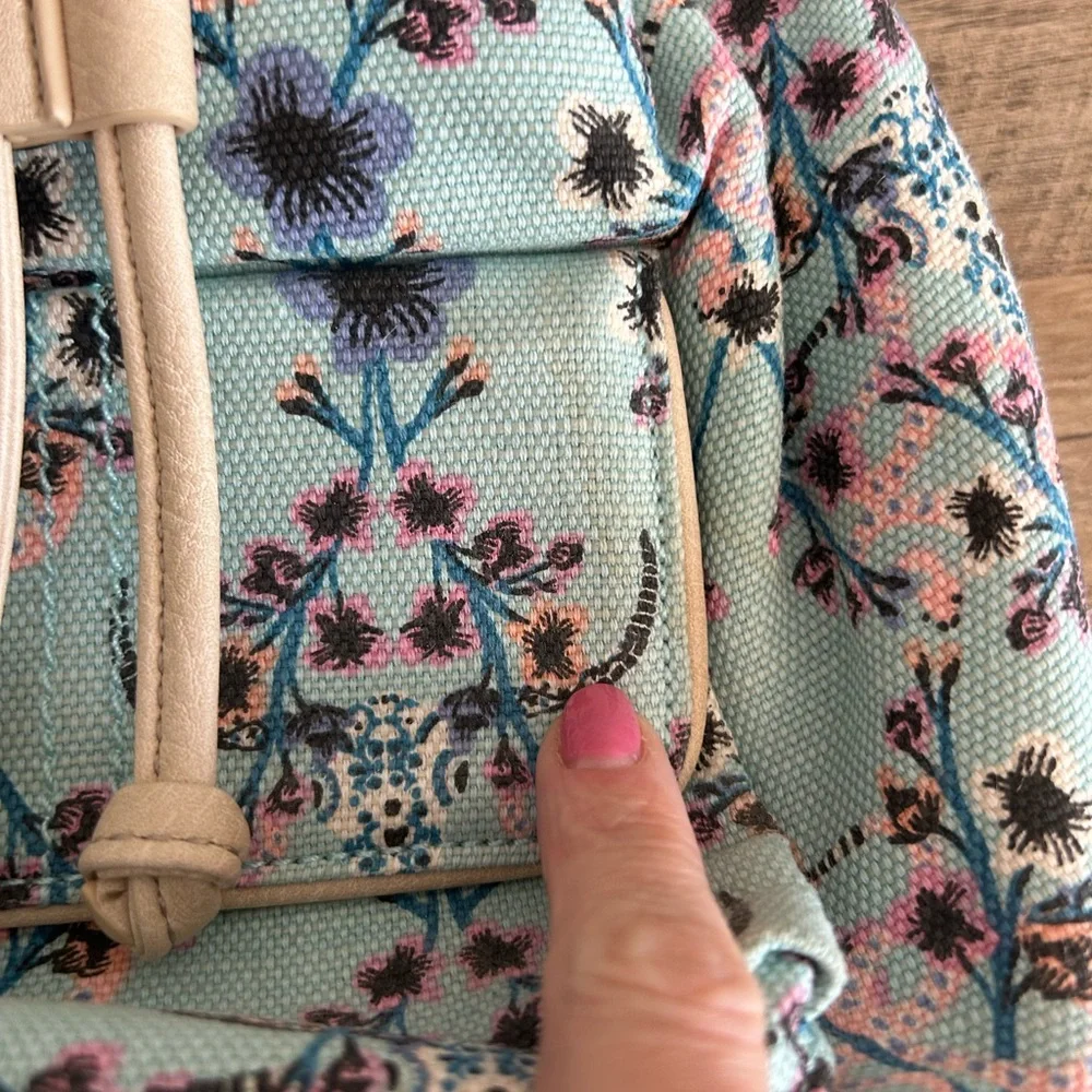 Sakroots Floral Print Light Blue Backpack